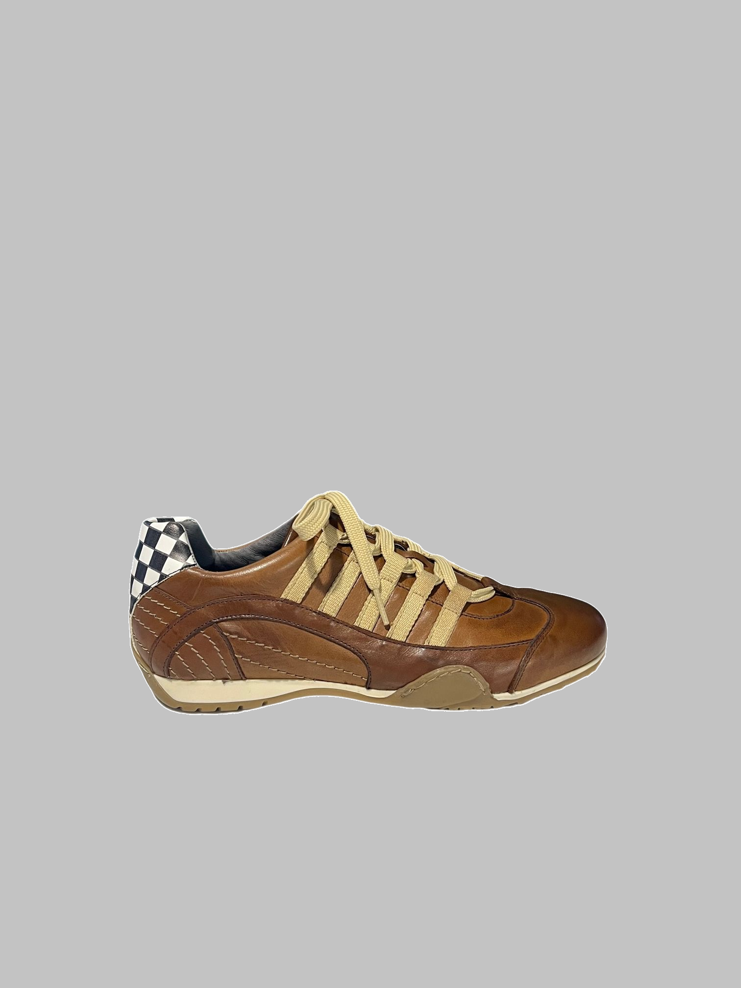 GPO Fahrerschuh Herren Cognac flag